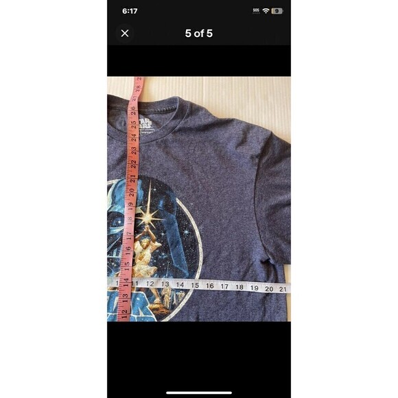 Tultex Men's Star Wars A New Hope Graphic T-Shirt Size Large Color Gray - Picture 5 of 6